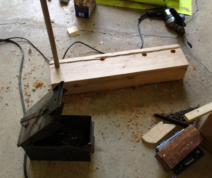 Drilling holes and fitting handle for plugs