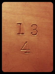 Very cool antique cataloguing numbers (original to the wood)