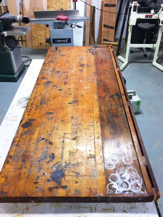 Jeweler's Cabinet (crud on the top surface before refurbishing)