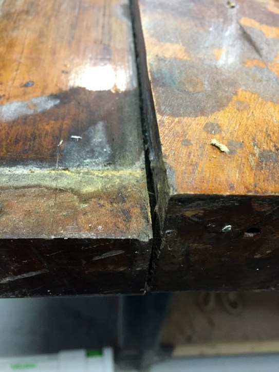 Jeweler's Cabinet repair (the top surface was bloated and cracked)