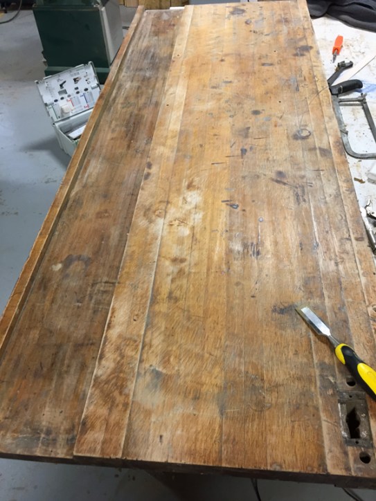 Bench Top Cabinet repair (sanding & scraping)