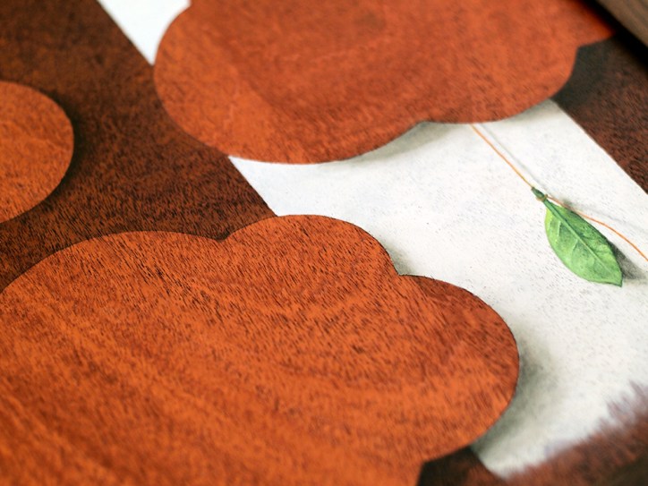 "Absolute: Change” (detail), Oil paint on mahogany. 13 1/16” x 13 1/16”. 2.22.16