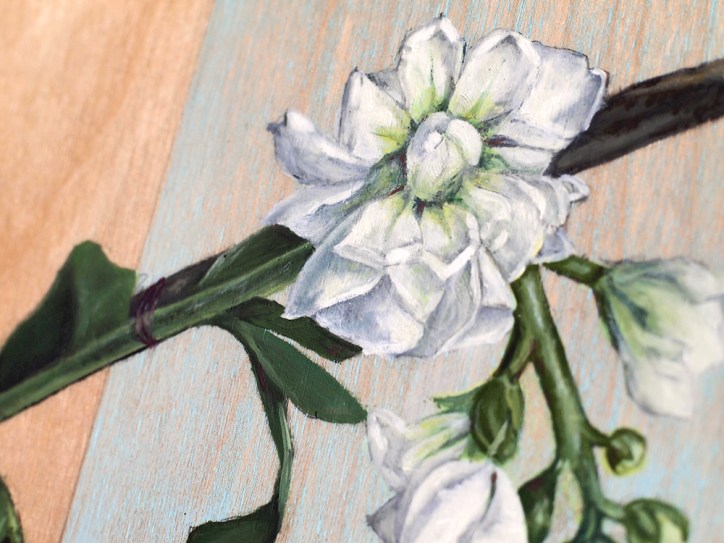 "Absolute: Graft" (detail), oil painting on maple. 48" x 36". 2.3.16.