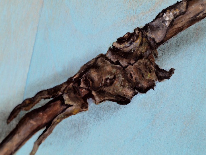 "Absolute: Graft" (detail), oil painting on maple. 48" x 36". 2.3.16.