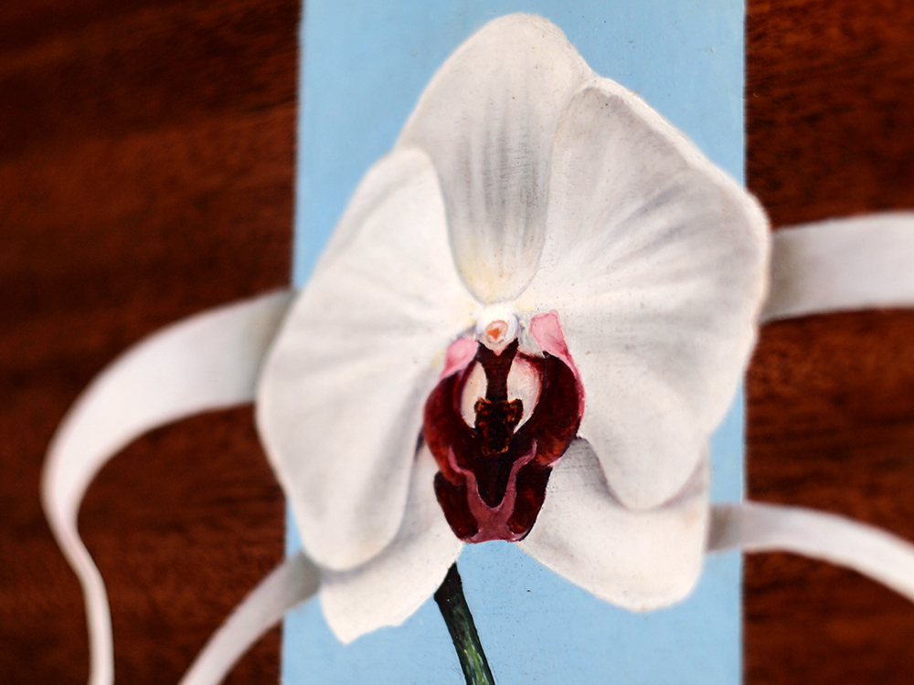 "Absolute: Pitch", Oil painting on wood by Daric Gill