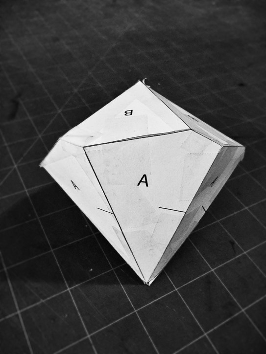 Settled on a design prototype: An unequal and twisted hexagonal trapezohedron antiprism. Later I'll truncate the design.
