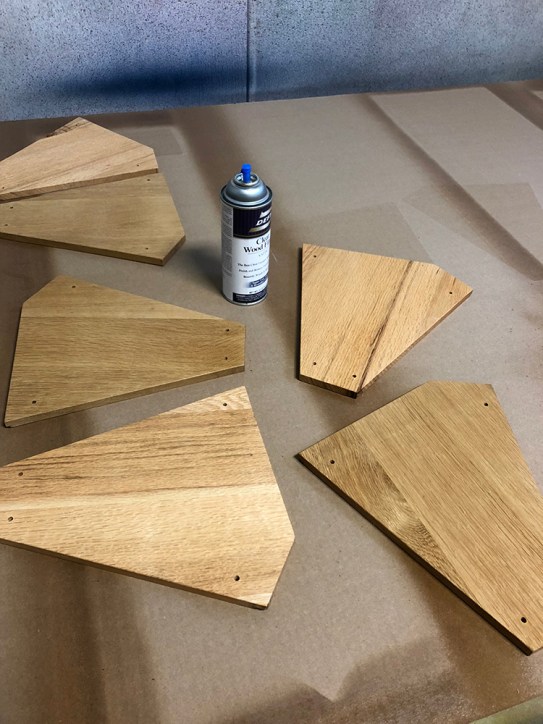 Lacquered up each section. This actually came later in the process, but makes more sense in this order.