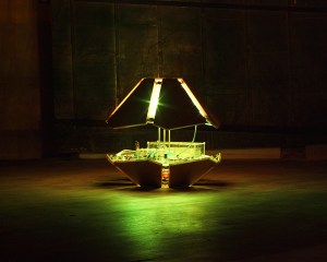 "The Shy Machine": Fully opened in the Soft Volume Position. Slow undulations of rainbow light.