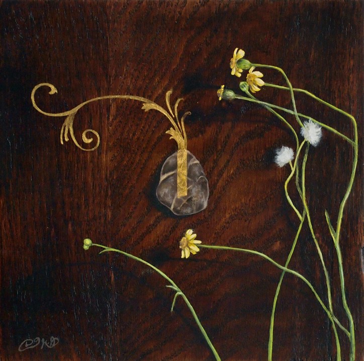 Oil painting on wood by Daric Gill