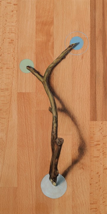 Oil painting on wood by Daric Gill